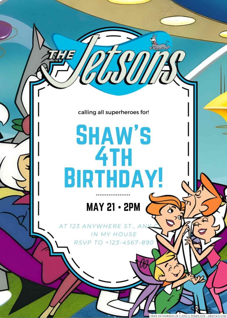 The Jetsons Birthday Invitation 