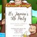 Free Editable Curious George Birthday Invitation