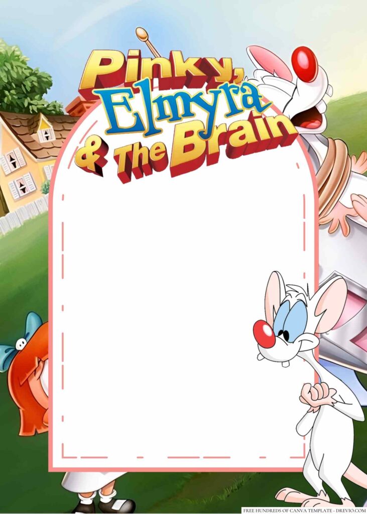 Invitation Template of 18+ Pinky & the Brain (Animaniacs) Canva Birthday Invitation Templates 9