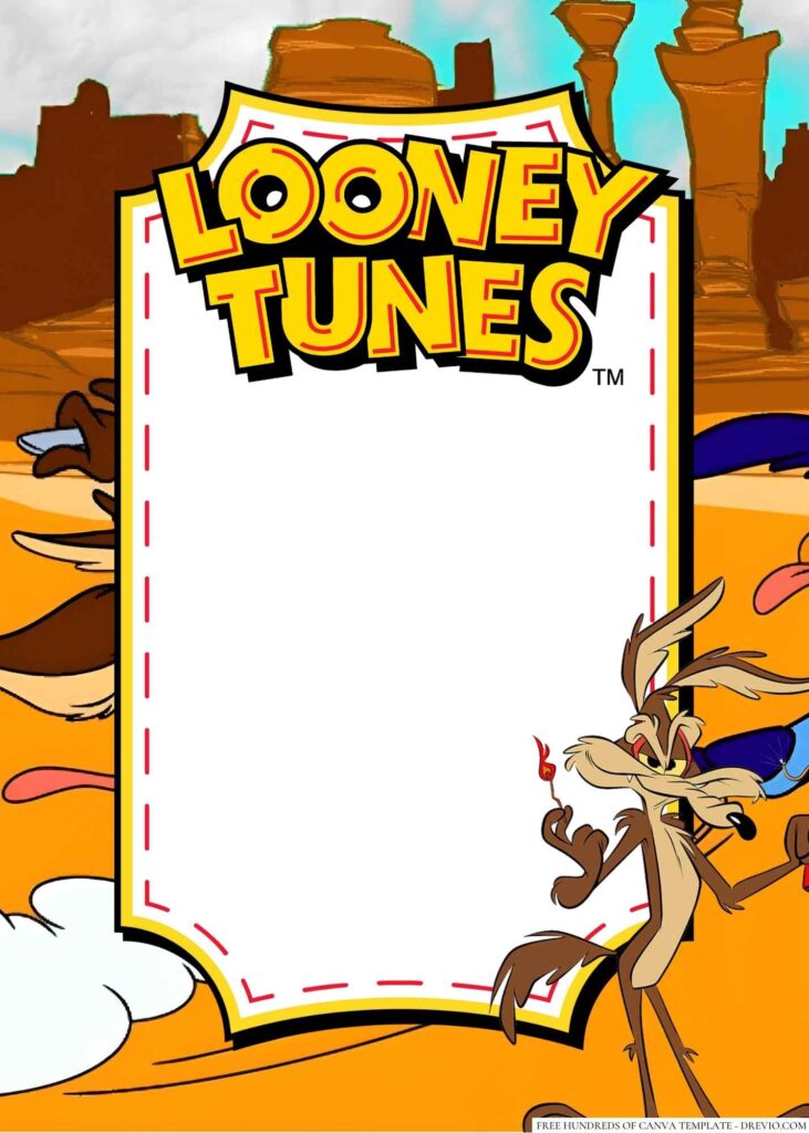 Invitation Template of 18+ Wile E. Coyote Canva Birthday Invitation Templates 9