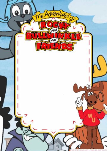 20+ Rocky and Bullwinkle Canva Birthday Invitation Templates | Download ...