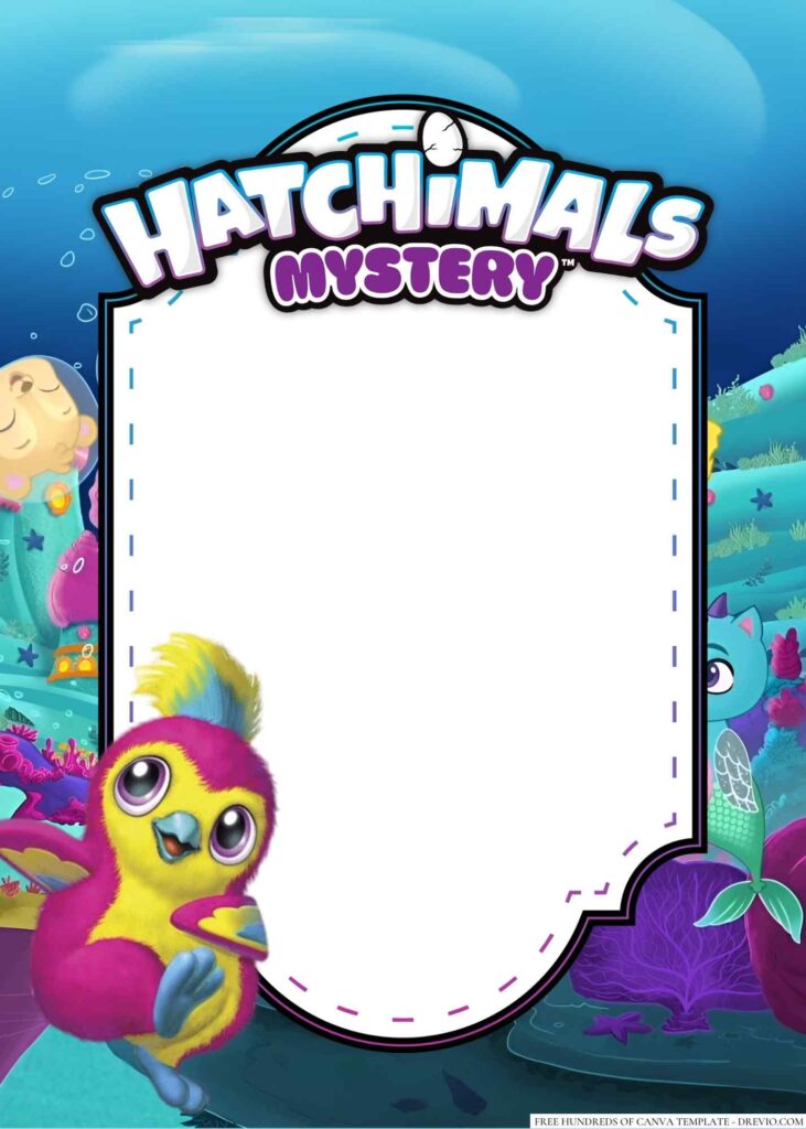 Invitation Template of 22+ Hatchimals Canva Birthday Invitation Templates 9