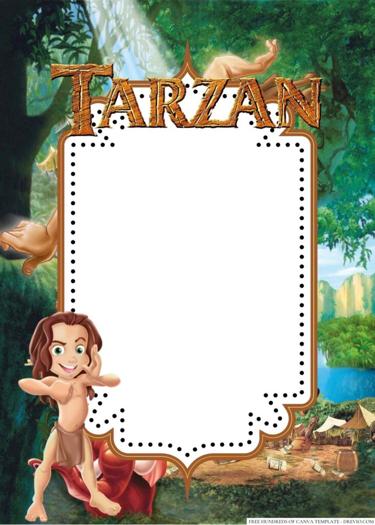 Invitation Template of 18+ Tarzan Canva Birthday Invitation Templates 9