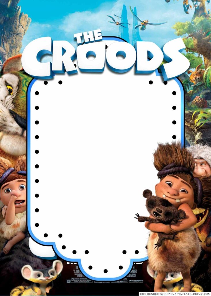 Invitation Template of 20+ The Croods Canva Birthday Invitation Templates 9