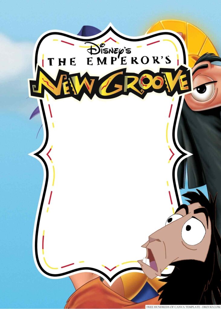 Invitation Template of 20+ The Emperor's New Groove Canva Birthday Invitation Templates 9