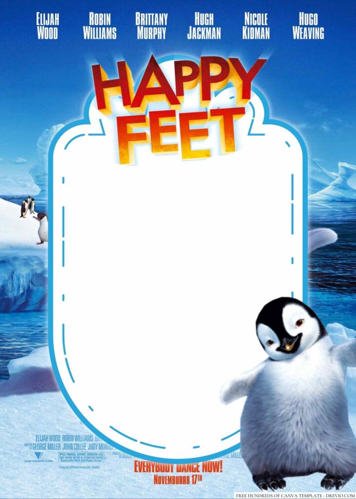 Invitation Template of 22+ Happy Feet Canva Birthday Invitation Templates 9