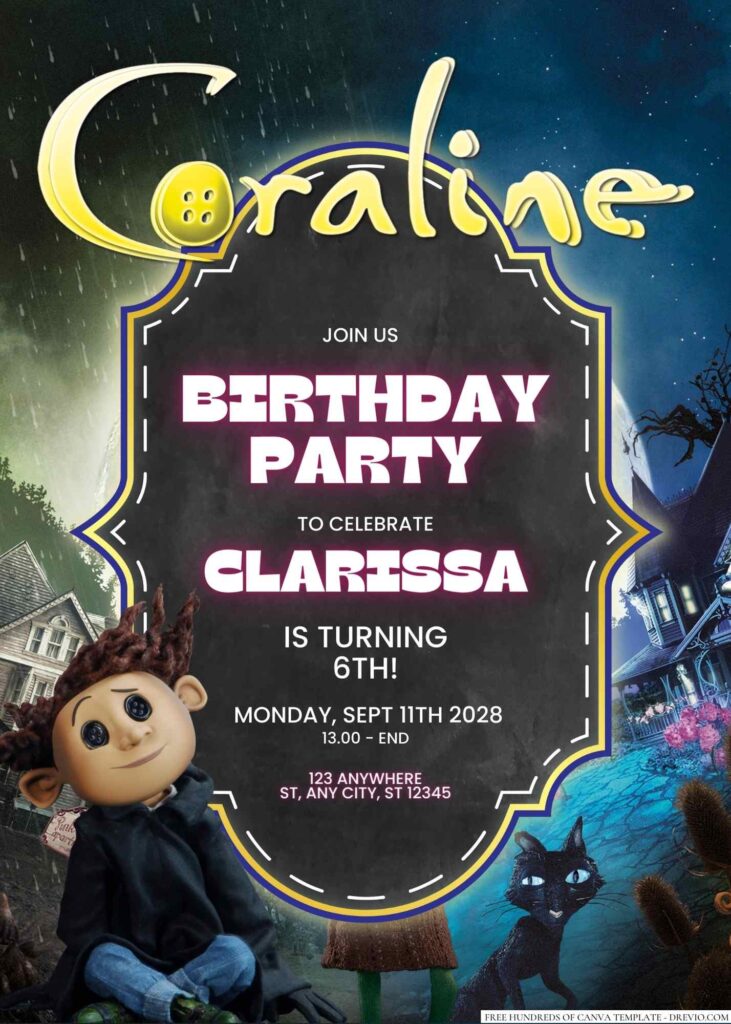 Daisy Celebrates: Coraline Birthday Party Printable Files