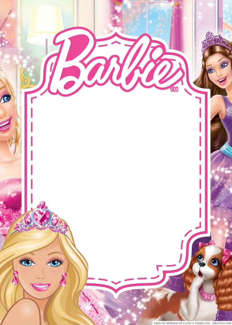 22+ Barbie Canva Birthday Invitation Templates - Drevio : Free And ...