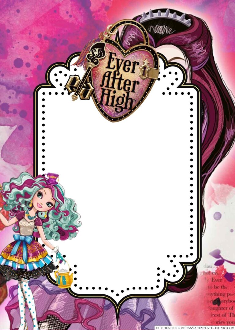 22+ Ever After High Canva Birthday Invitation Templates | Download ...