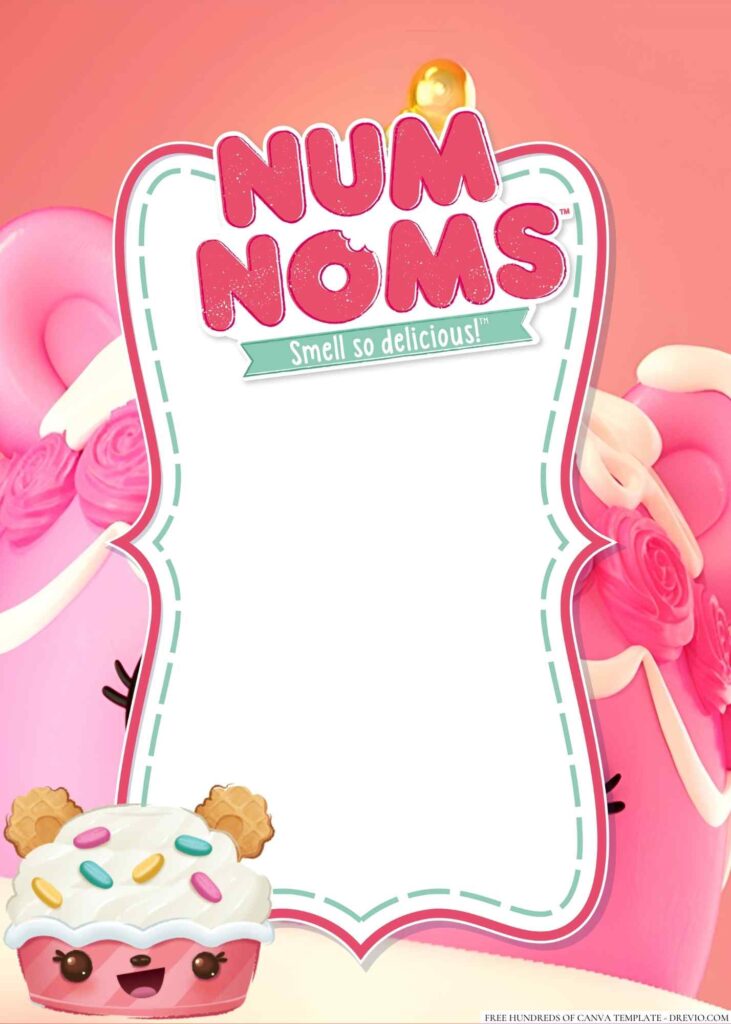 Invitation Template of 22+ Num Noms Canva Birthday Invitation Templates 1