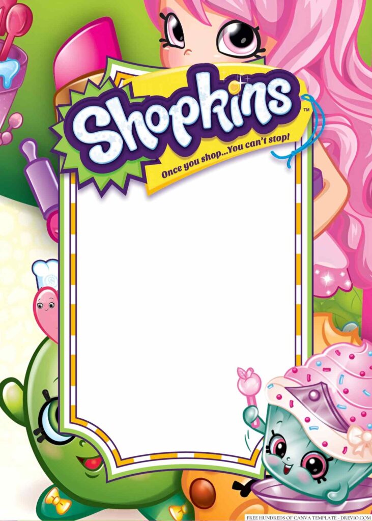 Invitation Template of 22+ Shopkins Canva Birthday Invitation Templates 1