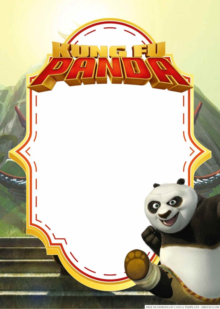 Invitation Template of 16+ Kung Fu Panda Canva Birthday Invitation Templates 1