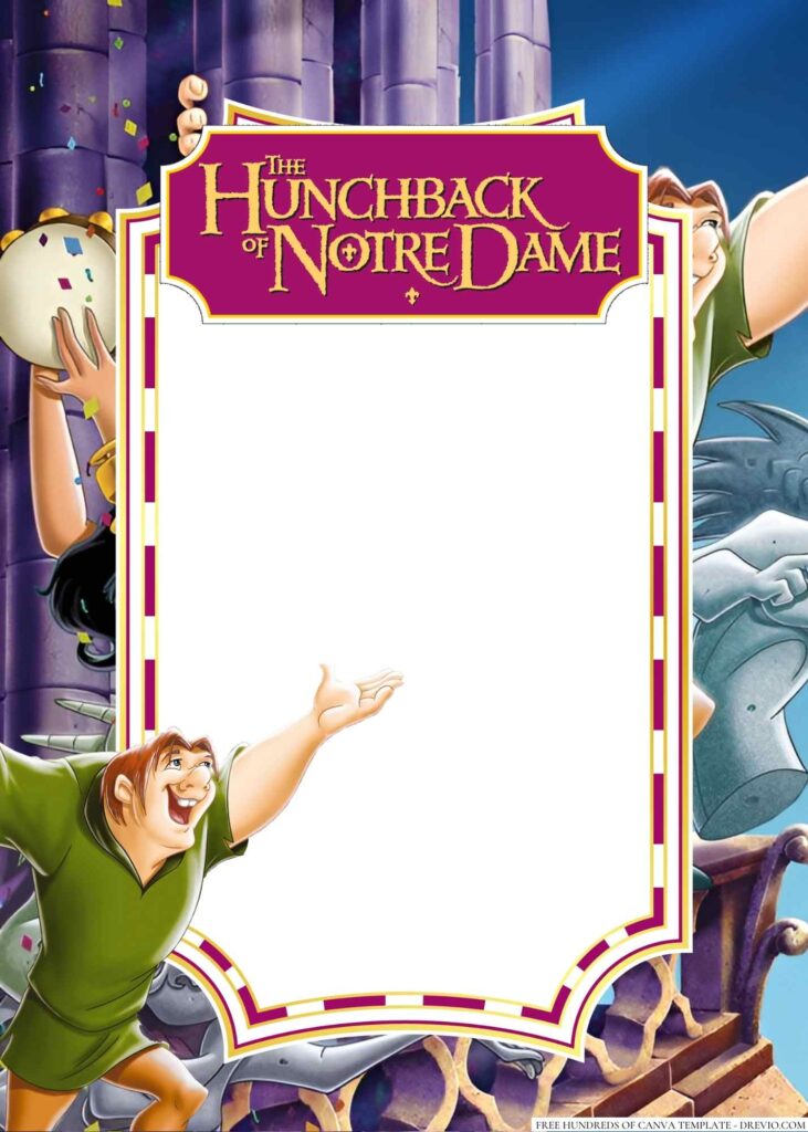 Invitation Template of 18+ The Hunchback of Notre Dame Canva Birthday Invitation Templates 1