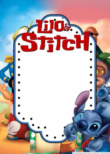 22+ Lilo & Stitch Canva Birthday Invitation Templates | Download ...