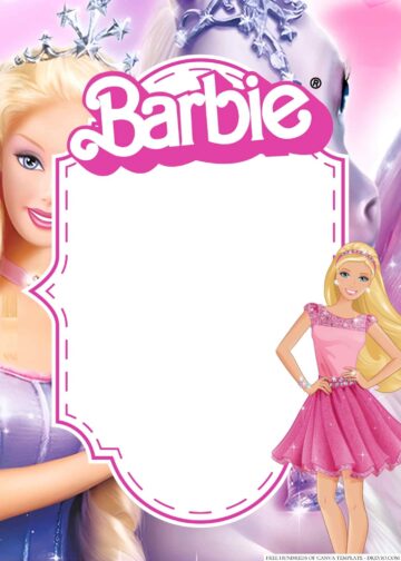 16+ Barbie Canva Birthday Invitation Templates | Download Hundreds FREE ...