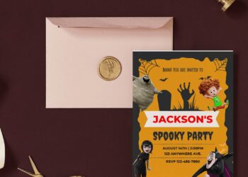 (Free Editable PDF) Spook-tacular Hotel Transylvania Birthday Invitation Templates I