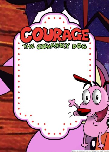 22+ Courage The Cowardly Dog Canva Birthday Invitation Templates ...