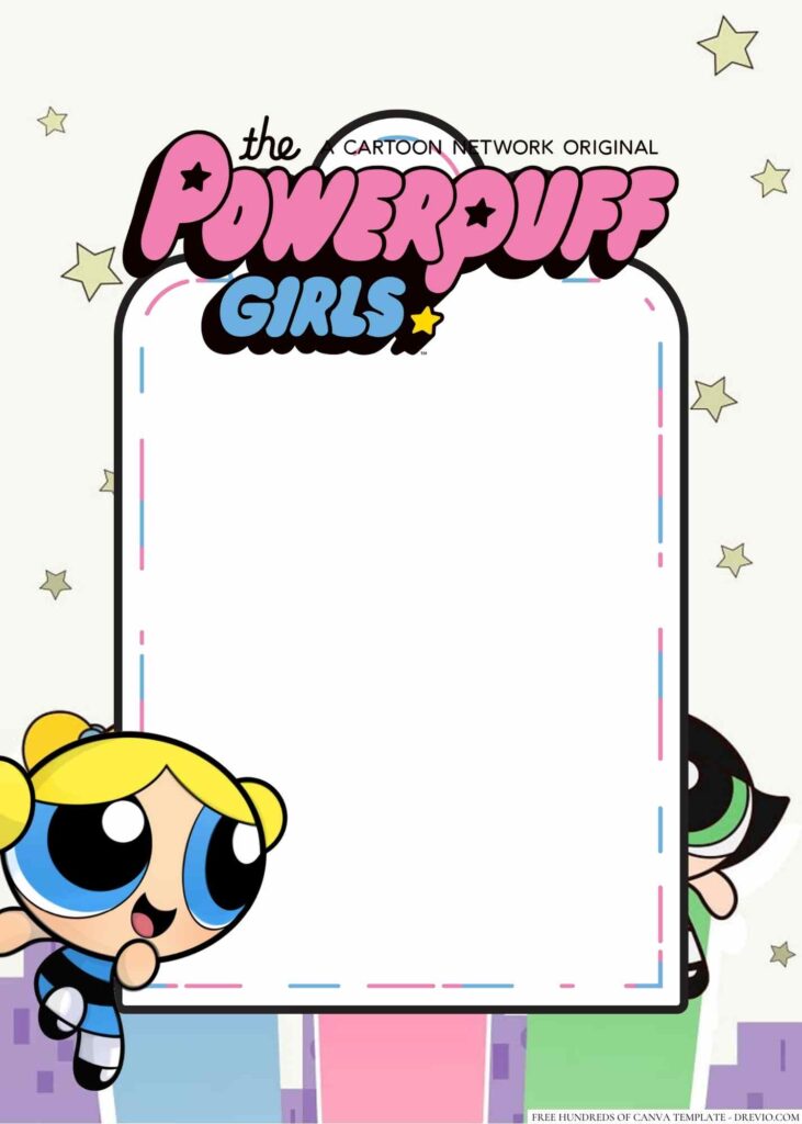 Invitation Template of 22+ The Powerpuff Girls Canva Birthday Invitation Templates 1