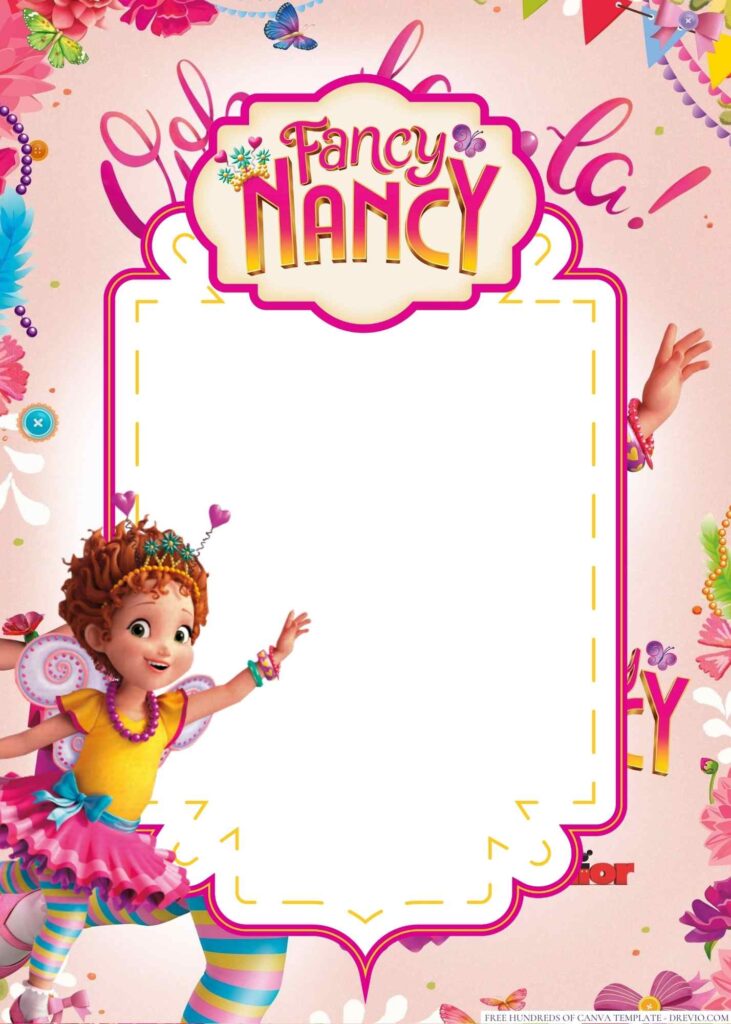 Invitation Template of 16+ Fancy Nancy Canva Birthday Invitation Templates 1