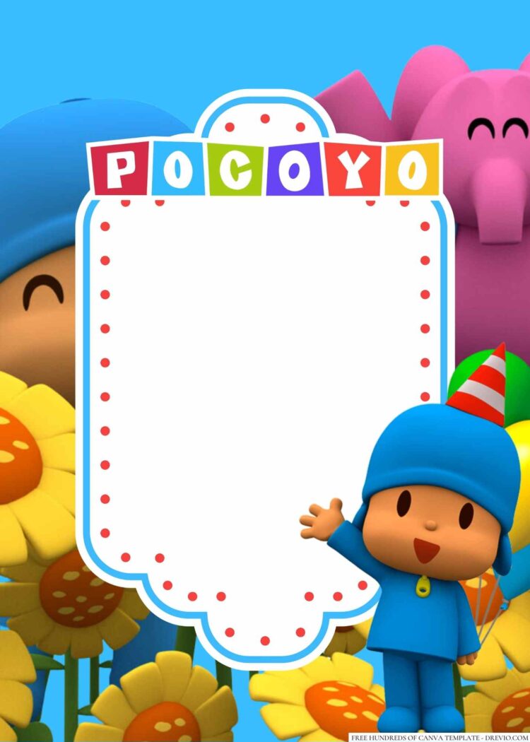 16+ Pocoyo Canva Birthday Invitation Templates | Download Hundreds FREE ...