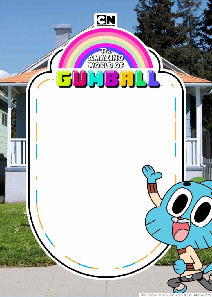 Invitation Template of 18+ The Amazing World of Gumball Canva Birthday Invitation Templates 7