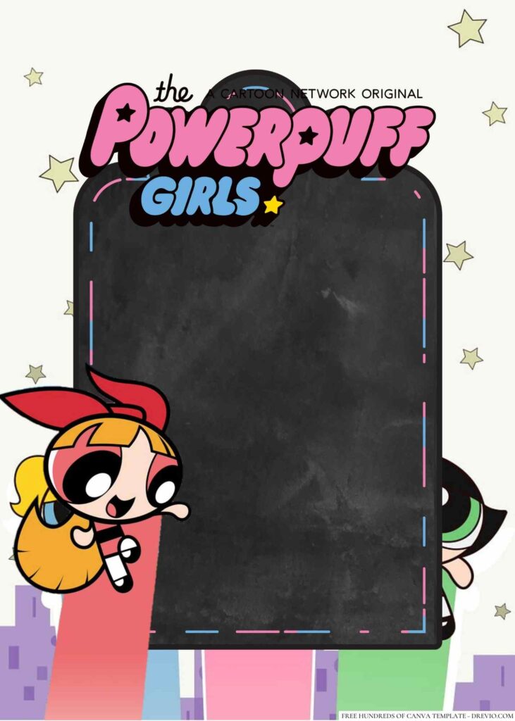 Invitation Template of 22+ The Powerpuff Girls Canva Birthday Invitation Templates 10