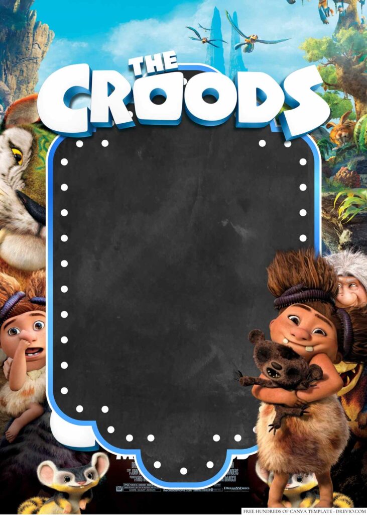 Invitation Template of 20+ The Croods Canva Birthday Invitation Templates 10