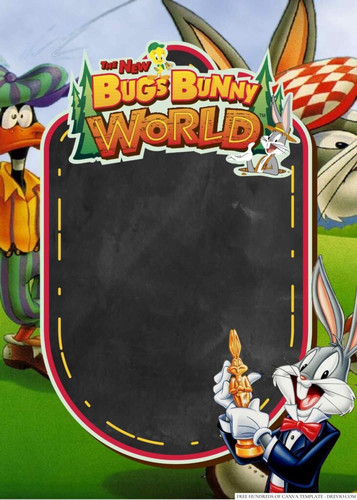 Invitation Template of 20+ The Bugs Bunny Canva Birthday Invitation Templates 10