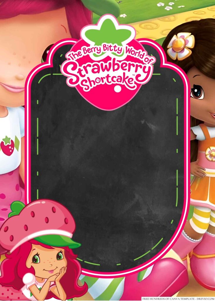 Invitation Template of 22+ Strawberry Shortcake Canva Birthday Invitation Templates 10