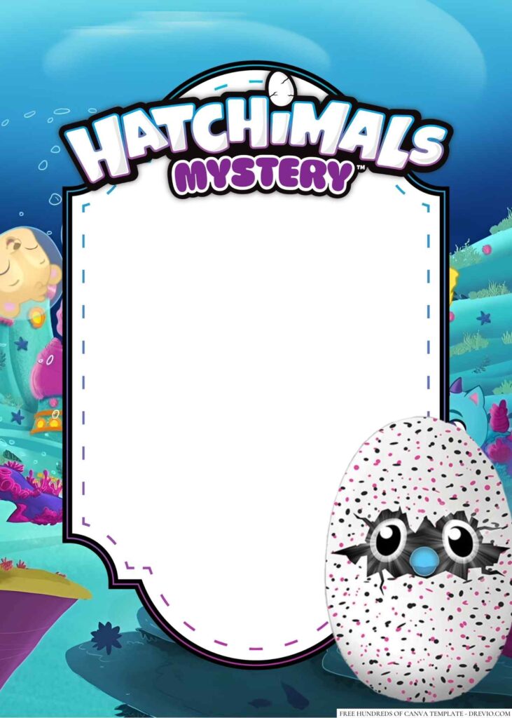 Invitation Template of 22+ Hatchimals Canva Birthday Invitation Templates 11