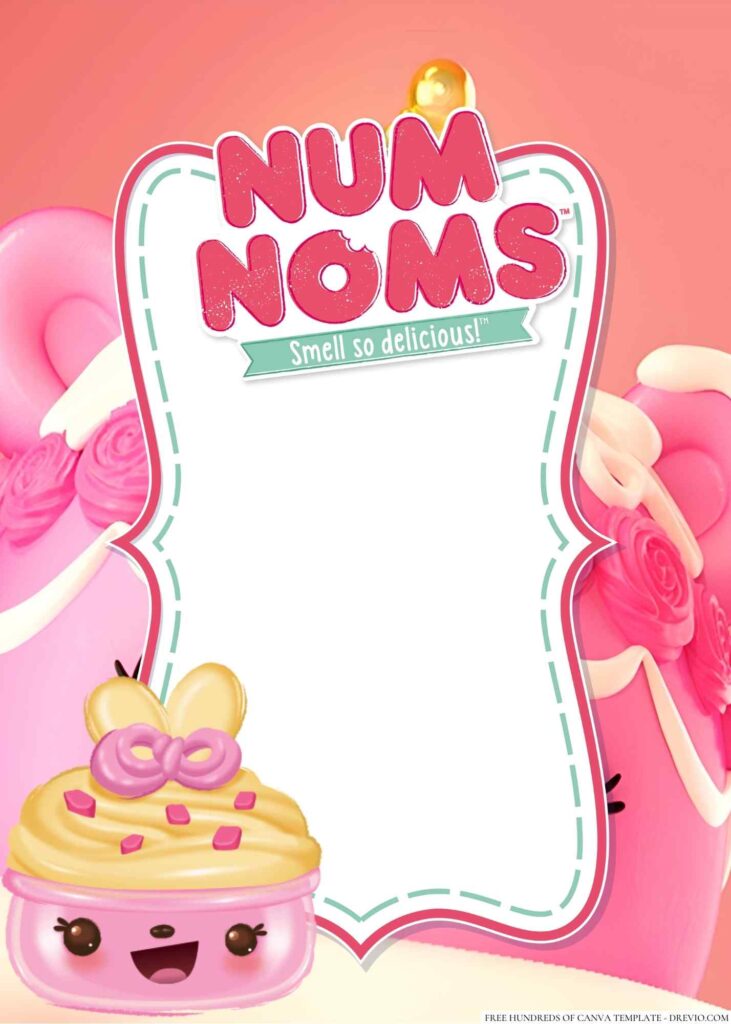 Invitation Template of 22+ Num Noms Canva Birthday Invitation Templates 11