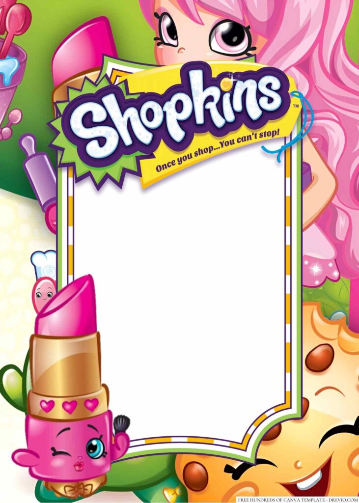 Invitation Template of 22+ Shopkins Canva Birthday Invitation Templates 11