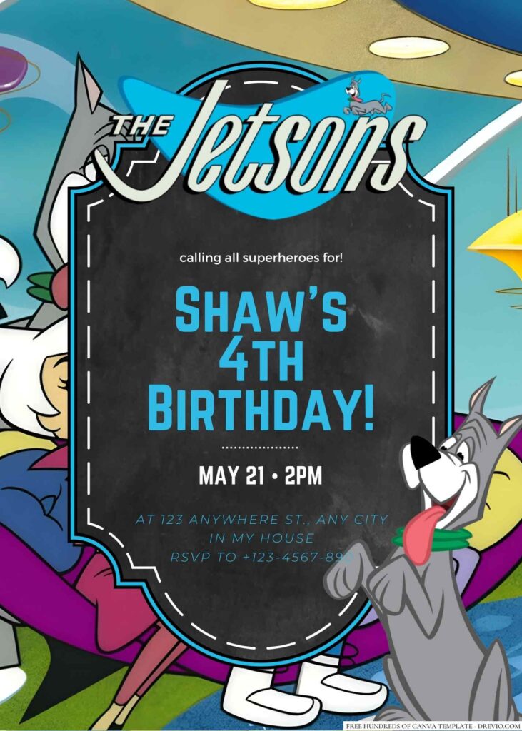 The Jetsons Birthday Invitation 