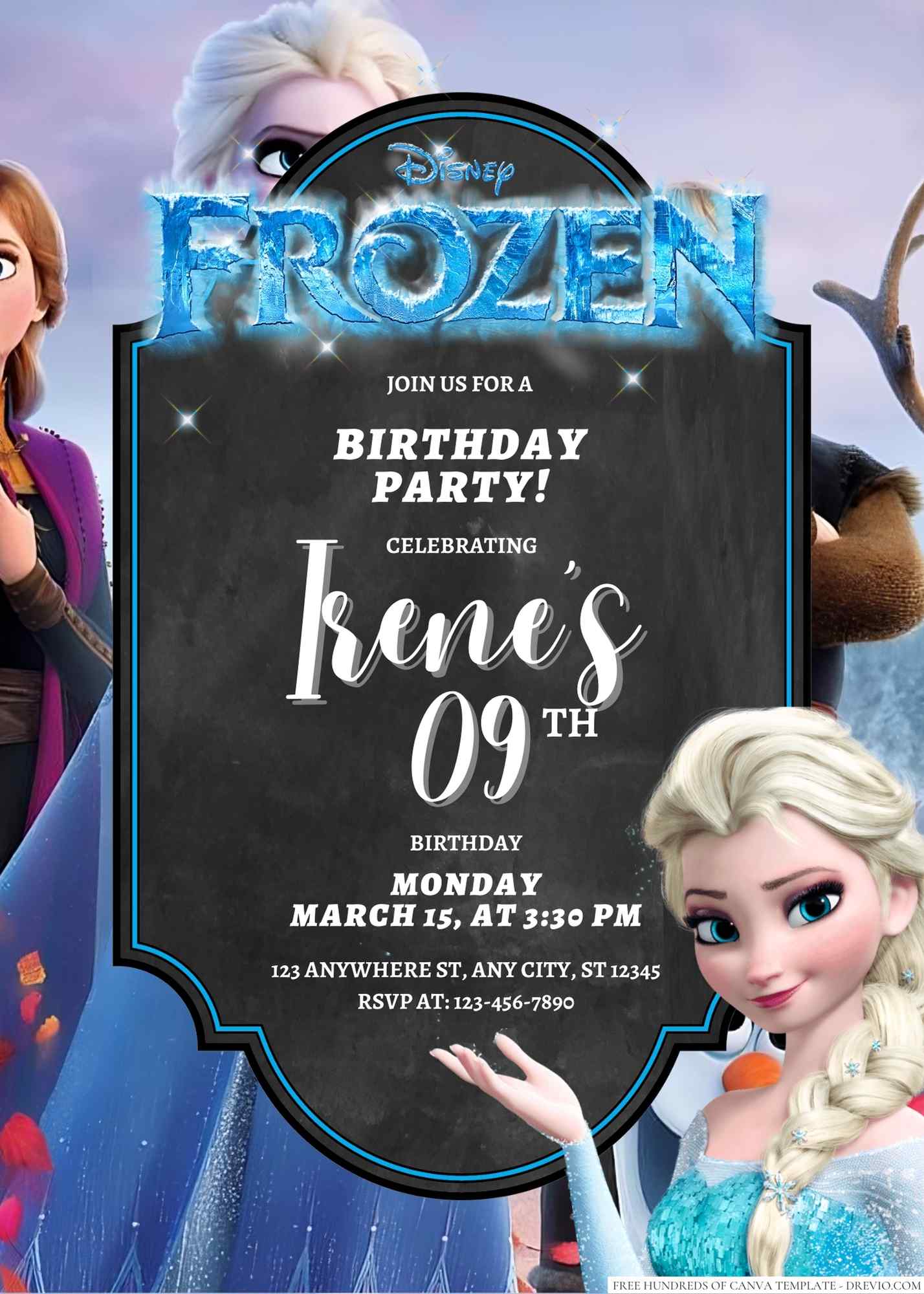 Free Editable Elsa Frozen Birthday Invitation | Download Hundreds FREE ...