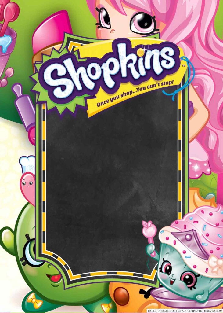 Invitation Template of 22+ Shopkins Canva Birthday Invitation Templates 2