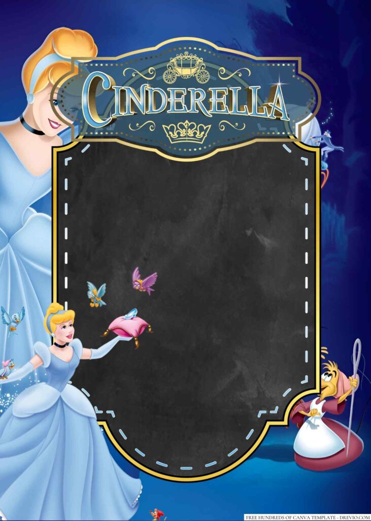 Invitation Template of 14+ Cinderella Canva Birthday Invitation Templates 2