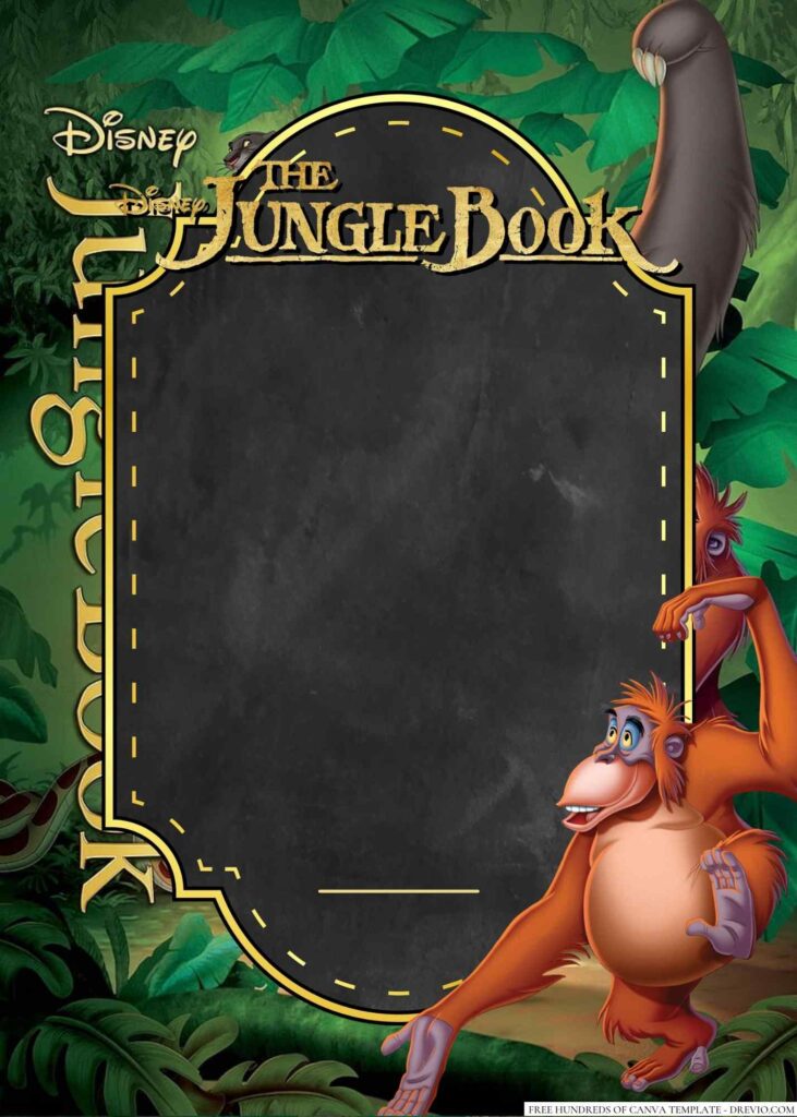 Invitation Template of 14+ The Jungle Book Canva Birthday Invitation Templates 2