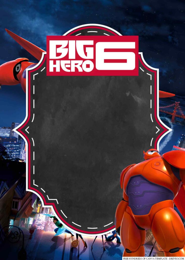 Invitation Template of 16+ Big Hero 6 Canva Birthday Invitation Templates 2