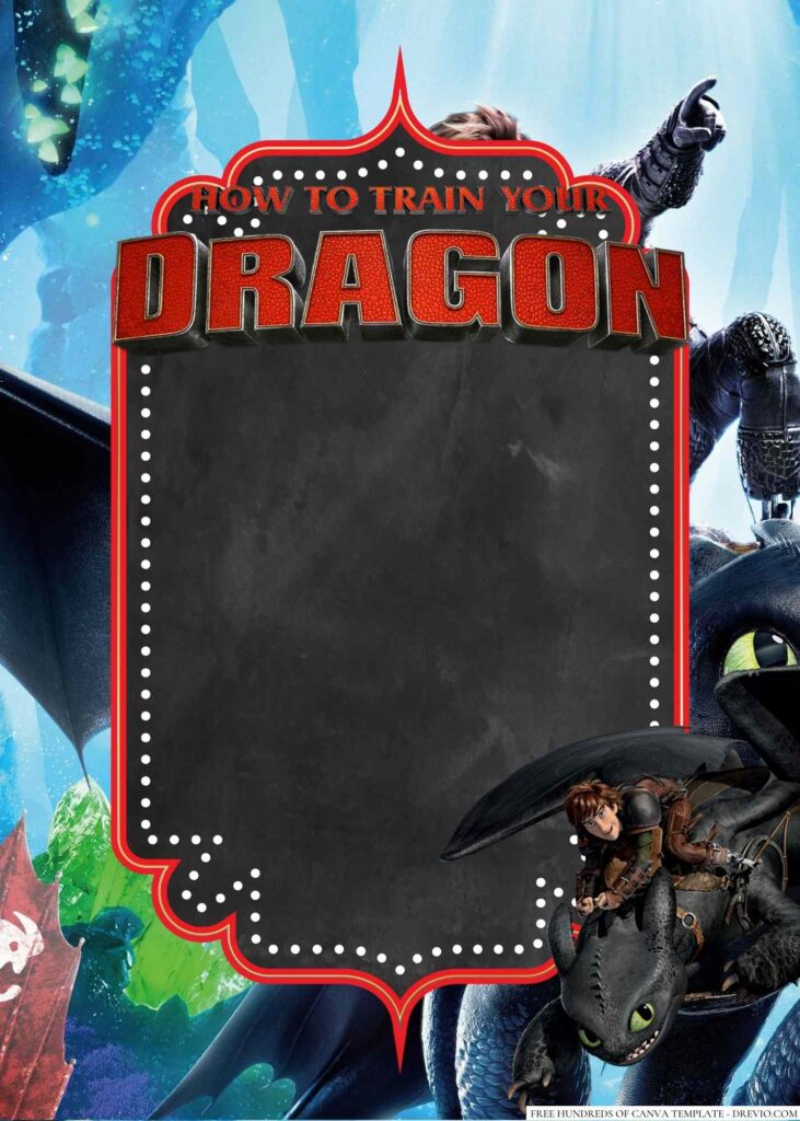 Invitation Template of 16+ How to Train Your Dragon Canva Birthday Invitation Templates 2