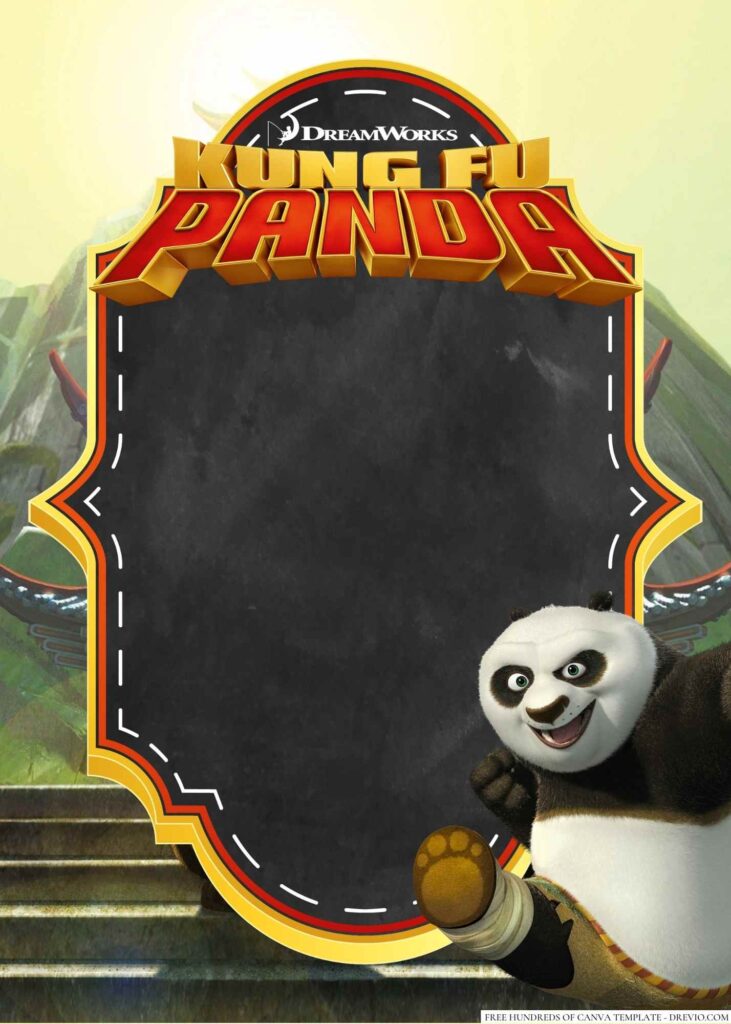 Invitation Template of 16+ Kung Fu Panda Canva Birthday Invitation Templates 2