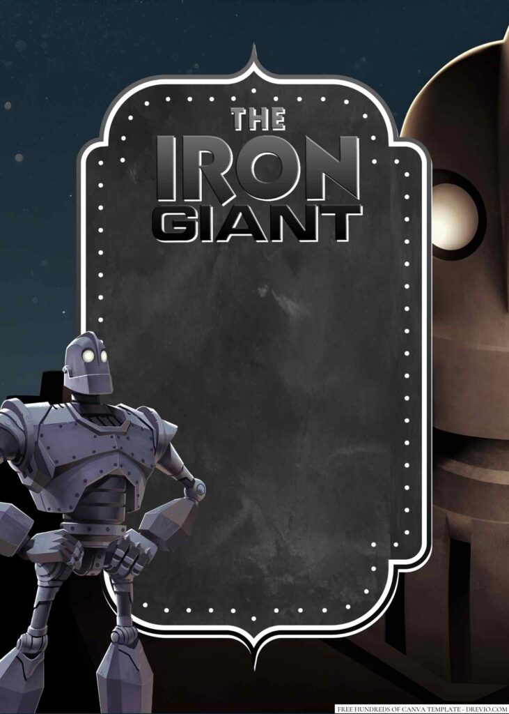 Invitation Template of 16+ The Iron Giant Canva Birthday Invitation Templates 2