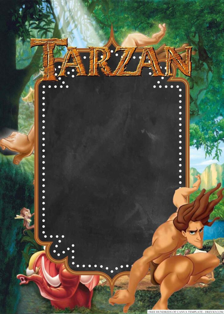 Invitation Template of 18+ Tarzan Canva Birthday Invitation Templates 3