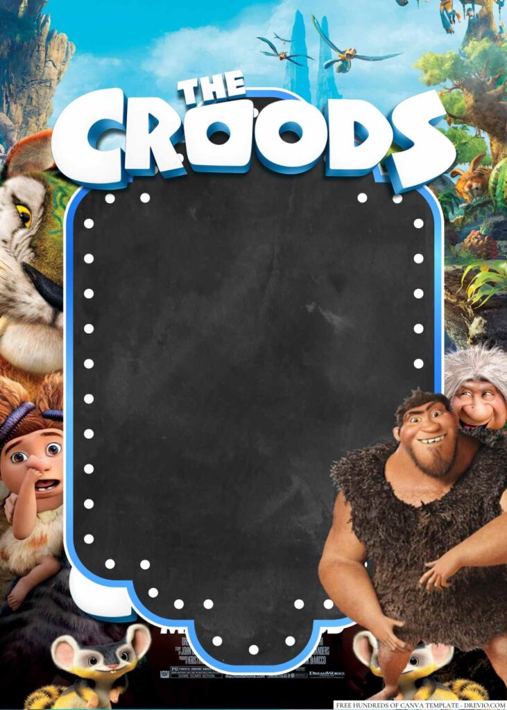 Invitation Template of 20+ The Croods Canva Birthday Invitation Templates 2