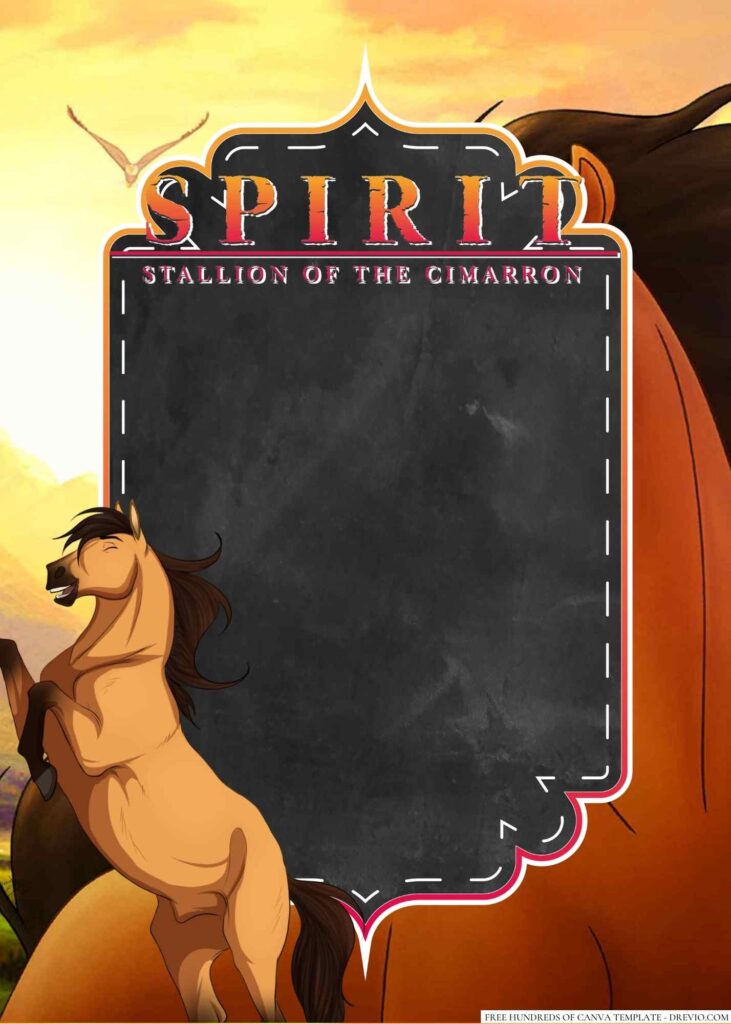 Invitation Template of 16+ Spirit Stallion of the Cimarron Canva Birthday Invitation Templates 2