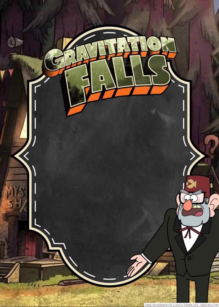 Invitation Template of 16+ Grunkle Stan Canva Birthday Invitation Templates 2