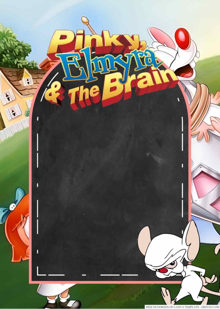 Invitation Template of 18+ Pinky & the Brain (Animaniacs) Canva Birthday Invitation Templates 2