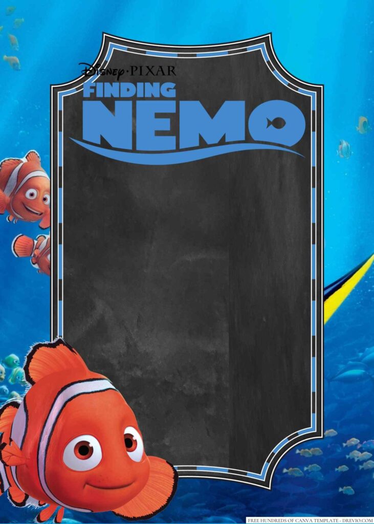 14+ Finding Nemo Canva Birthday Invitation Templates  Download Hundreds  FREE PRINTABLE Birthday Invitation Templates