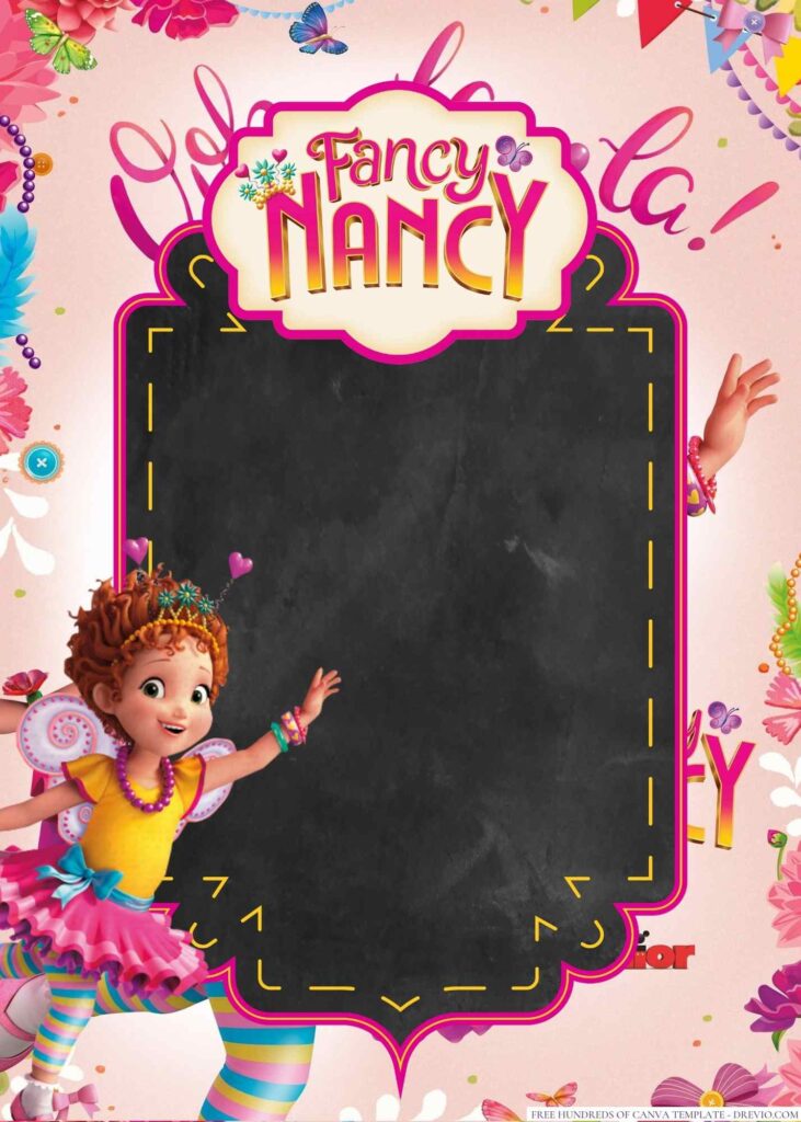 Invitation Template of 16+ Fancy Nancy Canva Birthday Invitation Templates 2