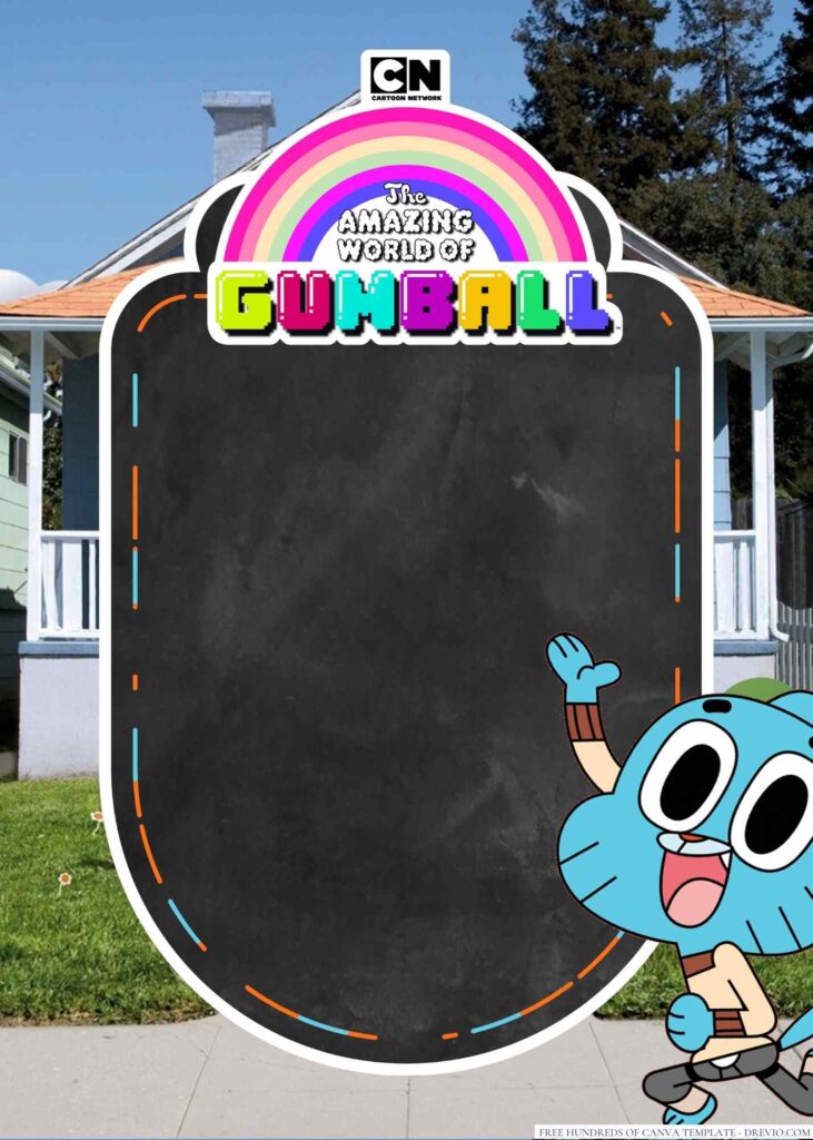 Invitation Template of 18+ The Amazing World of Gumball Canva Birthday Invitation Templates 8