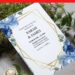 (Free Editable PDF) Geometric Powder Blue Flower Wedding Invitation Templates